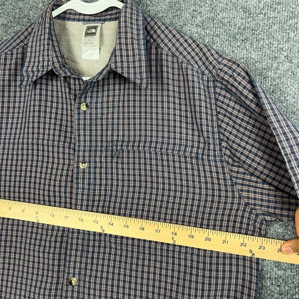 North‎ Face Mens Plaid Short Sleeve Button Down Shirt Size L - Picture 6 of 9